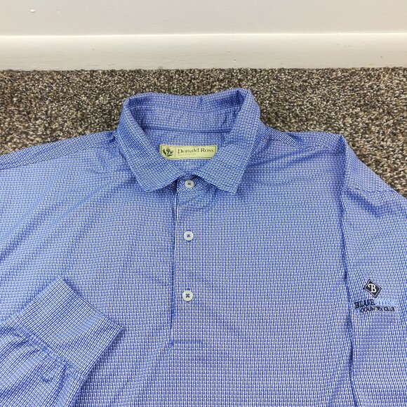 Donald Ross Bluestone Meadowlands Country Club Polo Shirt Performance LS Mens XL - Picture 1 of 10